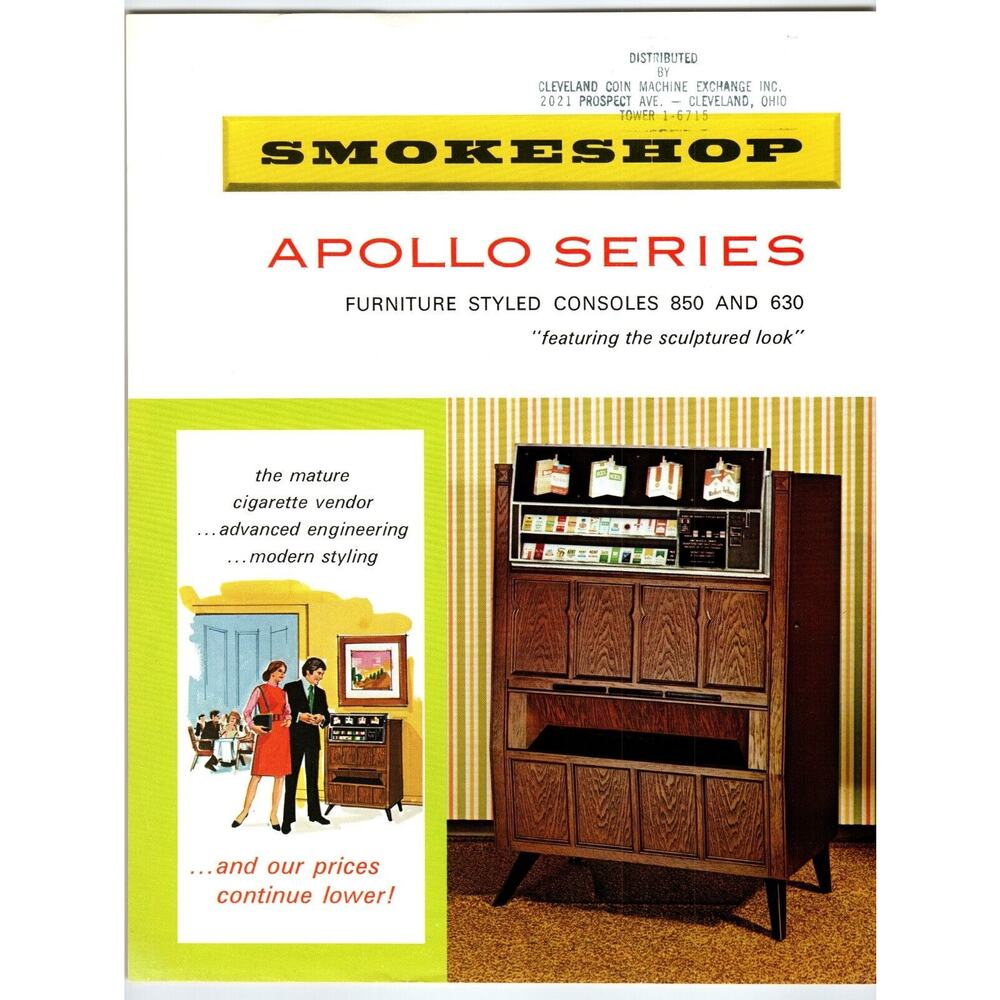 Smokeshop Apollo Series Cigarette Vending Merchandiser FLYER Vending Promo